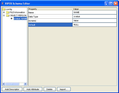 Schema Editor: Adding an attribute